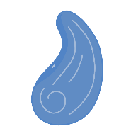 Icon shaped liked a water drop